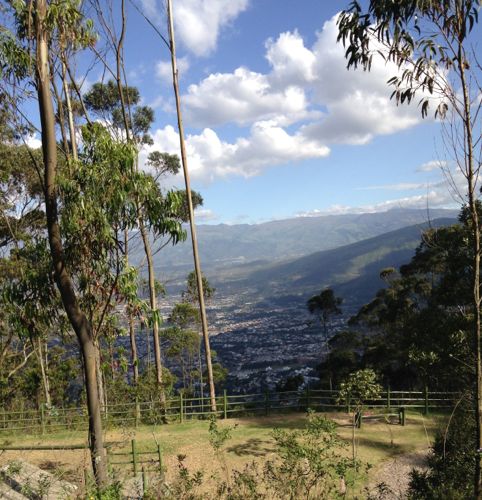 Utsikt fra Parque Metropolitano i Quito