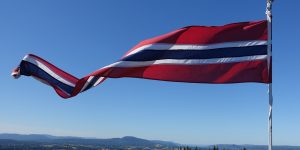 Flagg på Hasleråsen i Eidsvoll