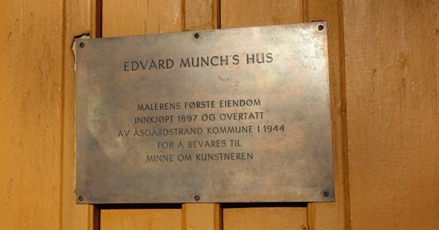 Skilt ved Munchs hus 