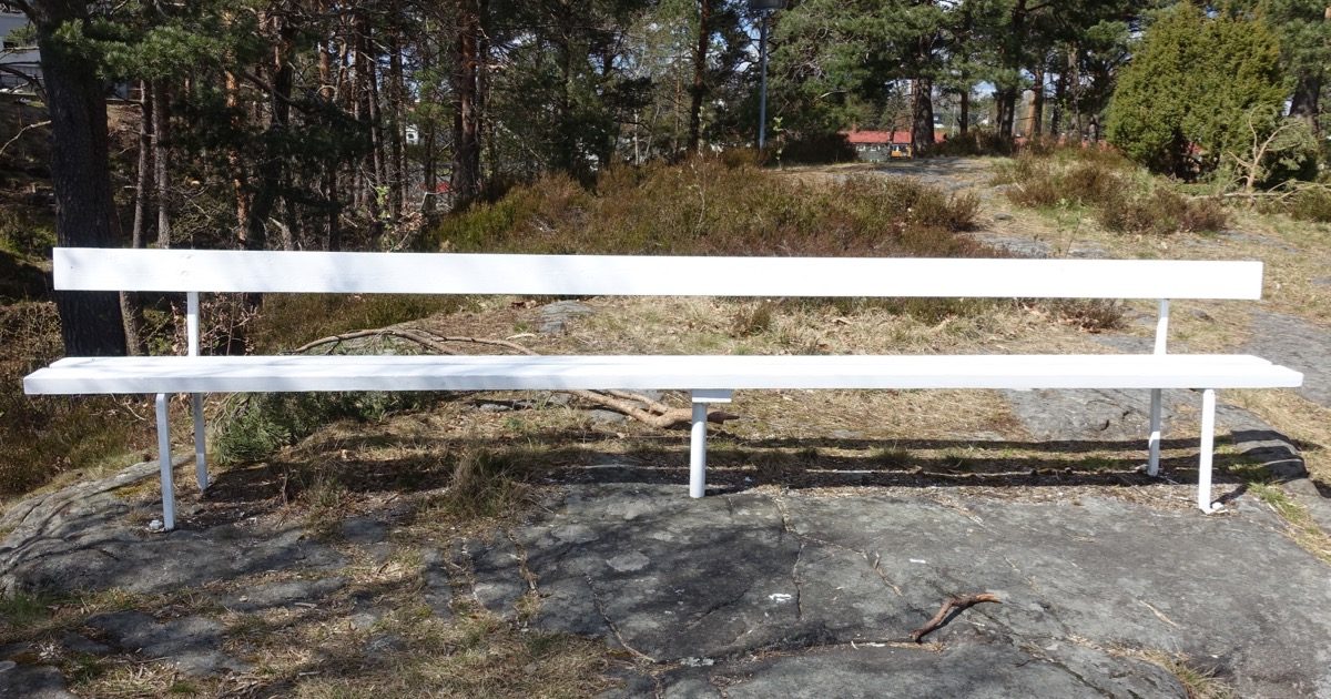 Lang benk i Kragerø