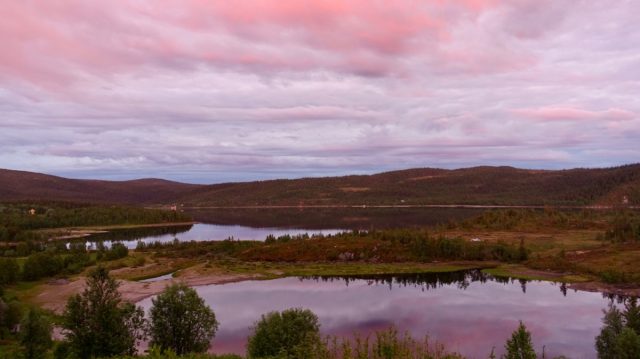 Fargerik himmel i Lierne
