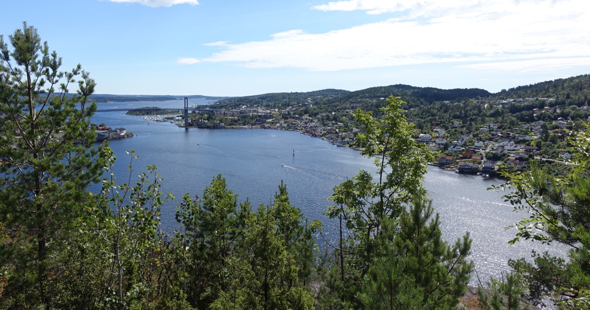 Utsikt i Brevik i Porsgrunn kommune
