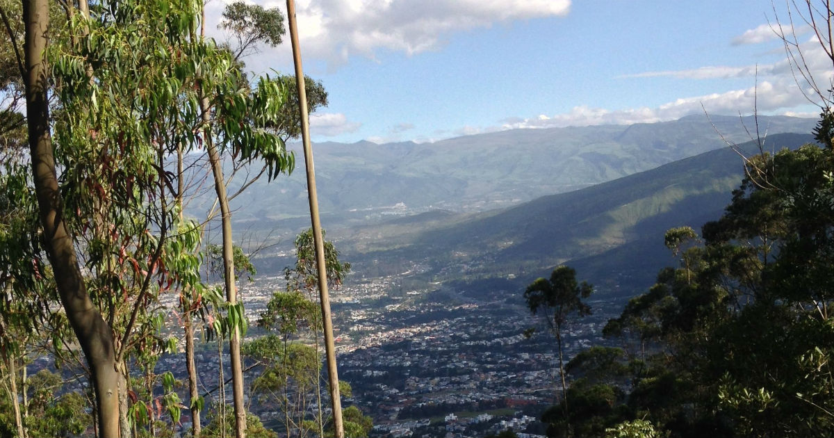Utsikt over deler av Quito i Ecuador